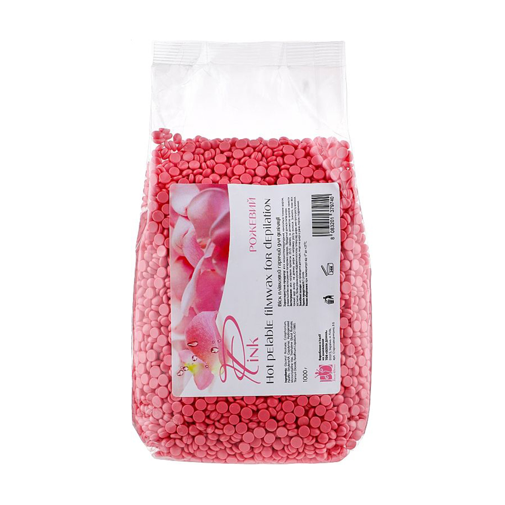 Гарячий плівковий віск для депіляції Bella Donna Hot Pelable Filmwax Рожевий у гранулах, 1 кг
